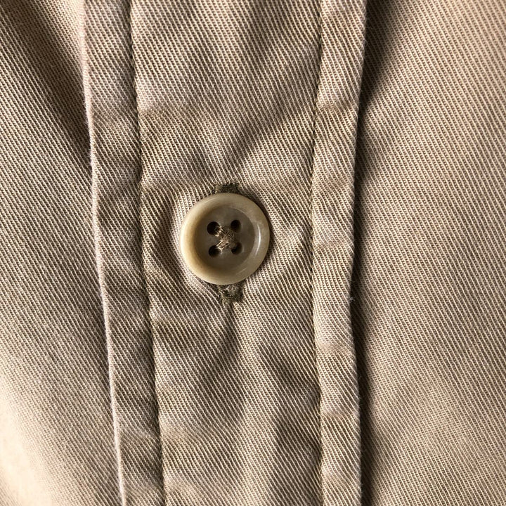 Ralph Lauren POLO by Ralph Lauren long-sleeved cotton shirt, men's size M unclear Khaki type Vintage Second Hand