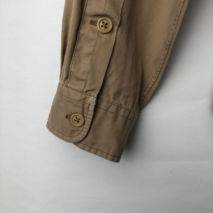 Ralph Lauren POLO by Ralph Lauren long-sleeved cotton shirt, men's size M unclear Khaki type Vintage Second Hand