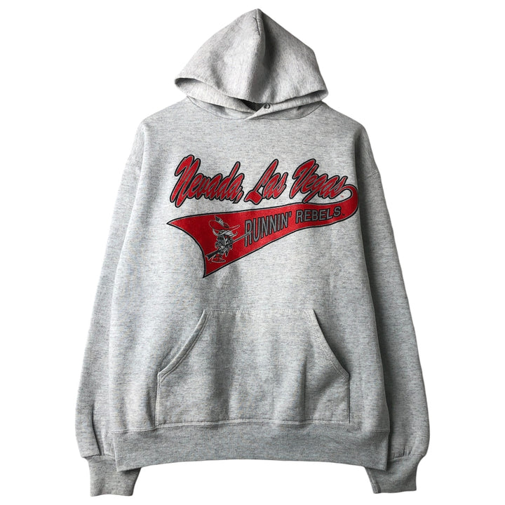 90'S TEAM EDITION College Pullover Hoodie, Men's Size L, Vintage cotton gray type Vintage Second Hand