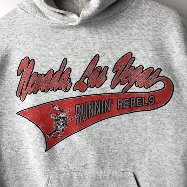 90'S TEAM EDITION College Pullover Hoodie, Men's Size L, Vintage cotton gray type Vintage Second Hand