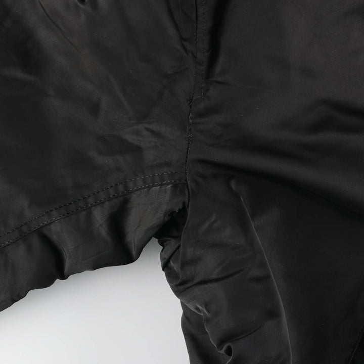 Alpha MA-1 Style Padded Military Flight Jacket with Dog Print, Made in USA, Men's Size XL Nylon black type Vintage Second Hand