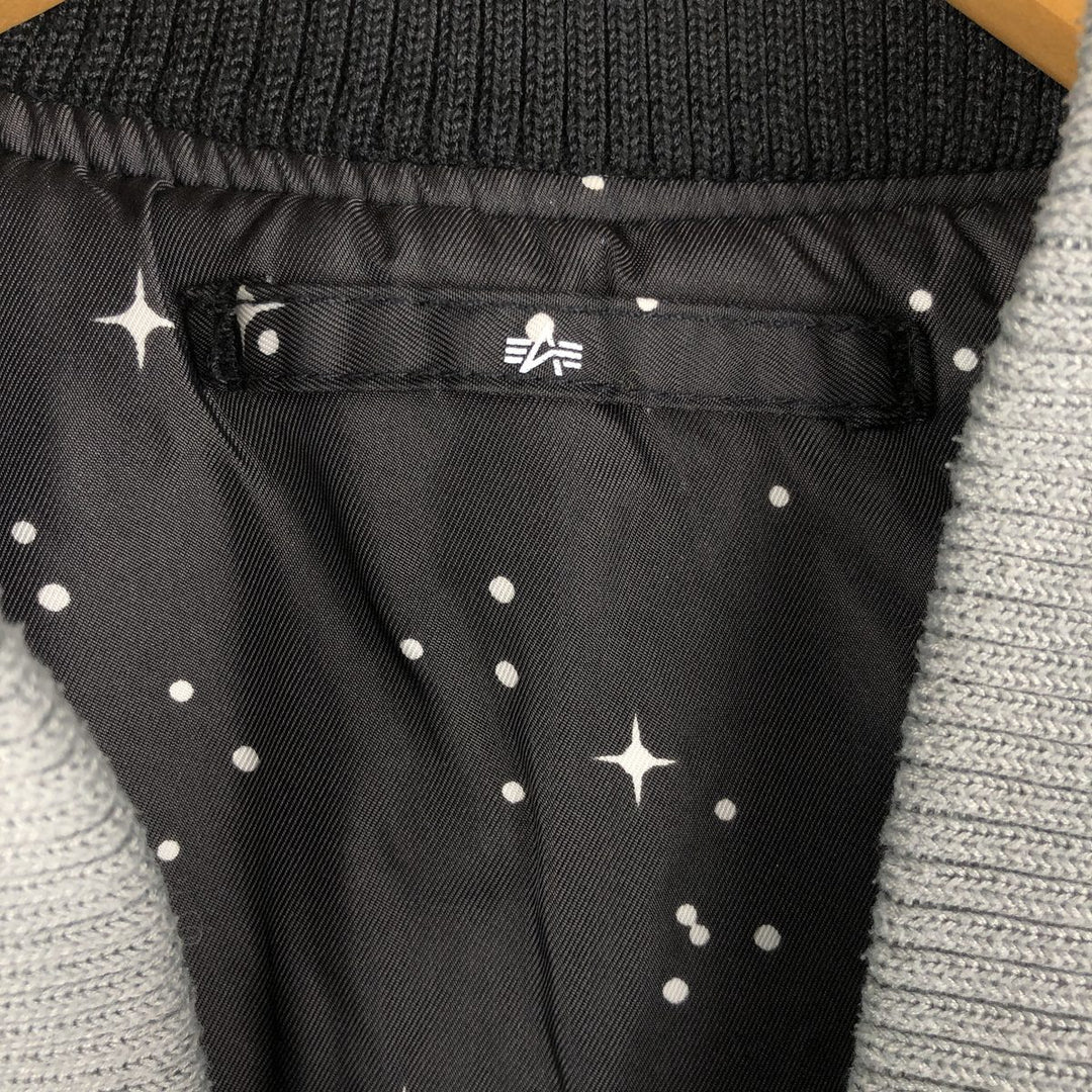 Civilian Alpha ALPHA padded military flight jacket, men's size L Nylon gray type Vintage Second Hand