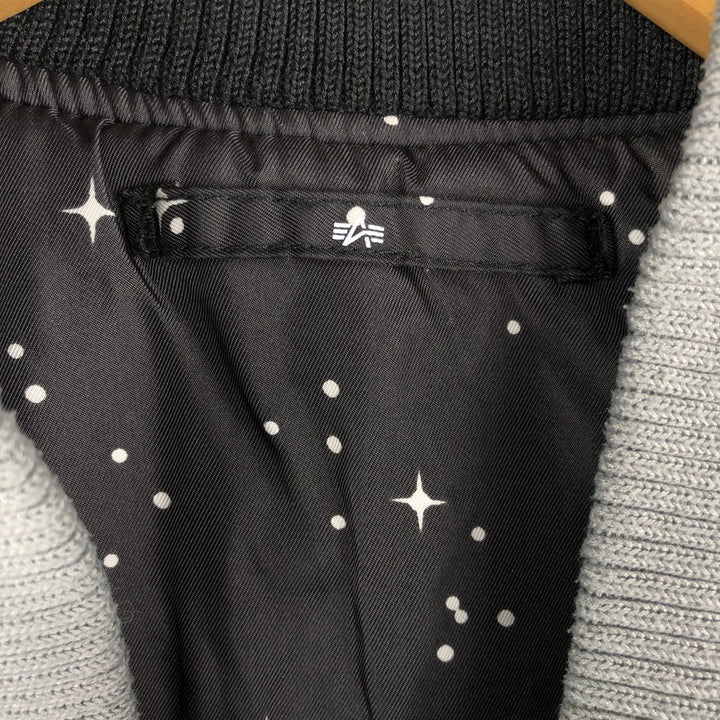 Civilian Alpha ALPHA padded military flight jacket, men's size L Nylon gray type Vintage Second Hand