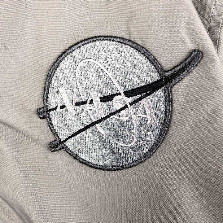 Civilian Alpha ALPHA padded military flight jacket, men's size L Nylon gray type Vintage Second Hand