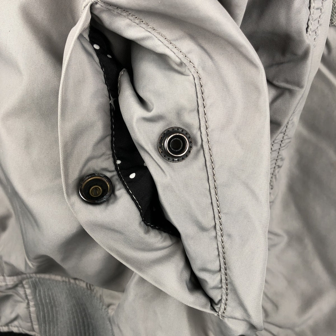 Civilian Alpha ALPHA padded military flight jacket, men's size L Nylon gray type Vintage Second Hand