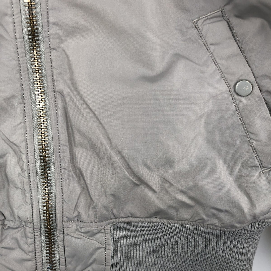 Civilian Alpha ALPHA padded military flight jacket, men's size L Nylon gray type Vintage Second Hand