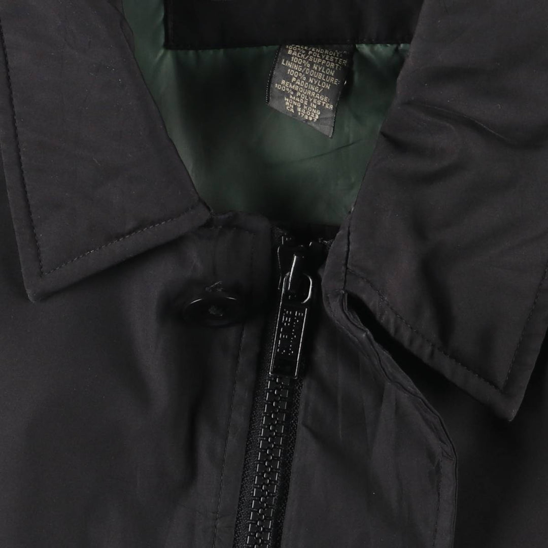 Banana Republic Men's Padded Balmacaan Coat, Size XL polyester black type Vintage Second Hand