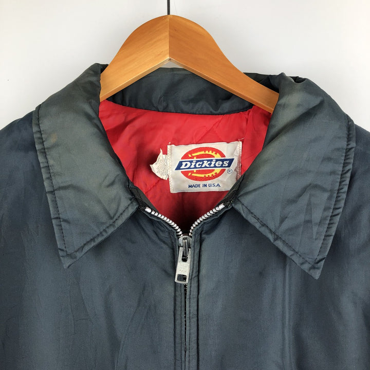 Vintage 1980'S Dickies padded puffer jacket, size L, men's unclear navy blue type Vintage Second Hand