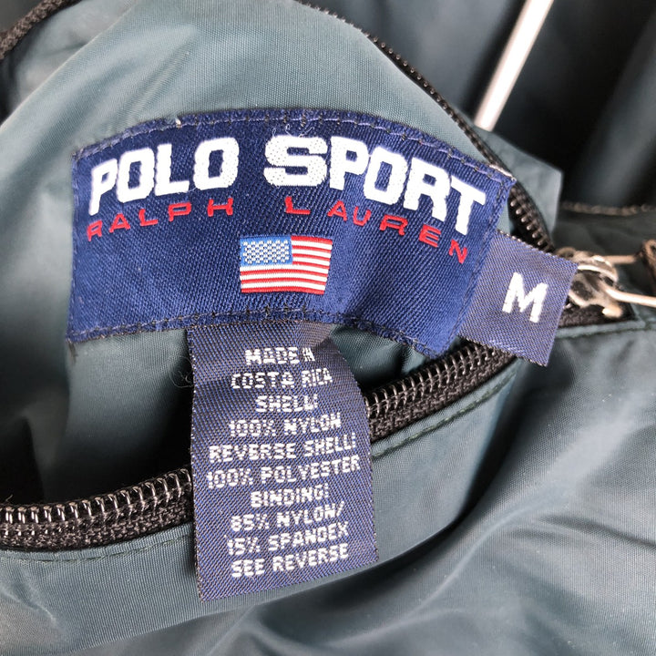 90'S Ralph Lauren POLO SPORT reversible fleece nylon jacket, men's size M Nylon green type Vintage Second Hand