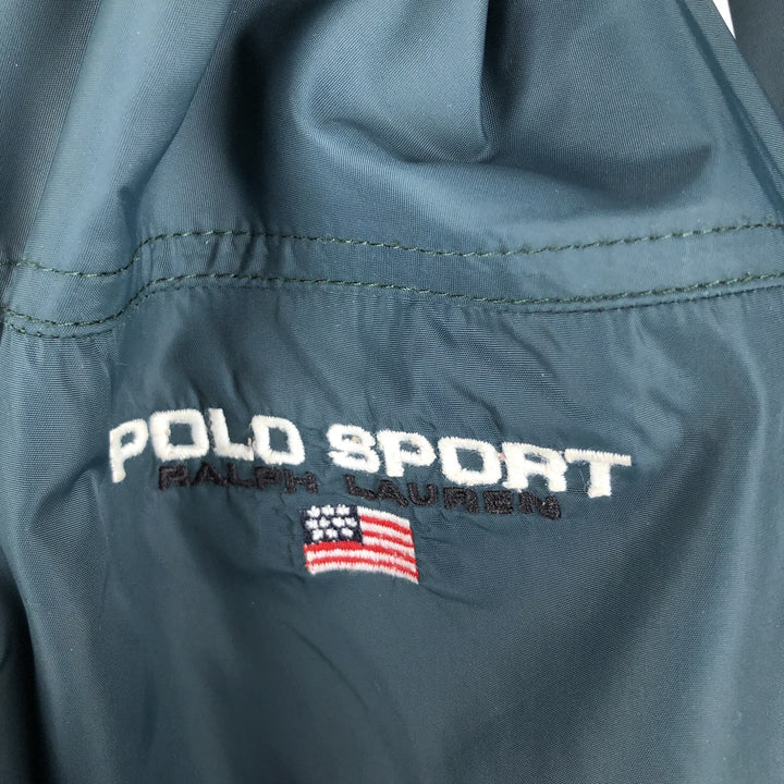 90'S Ralph Lauren POLO SPORT reversible fleece nylon jacket, men's size M Nylon green type Vintage Second Hand