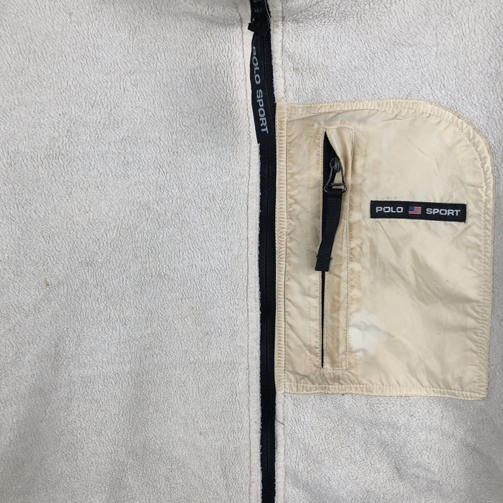 90'S Ralph Lauren POLO SPORT reversible fleece nylon jacket, men's size M Nylon green type Vintage Second Hand