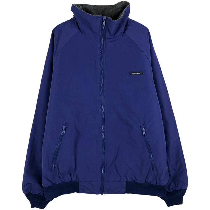 2000'S LANDS' END padded puffer jacket, men's size M Nylon Purple type blue-purple Vintage Second Hand