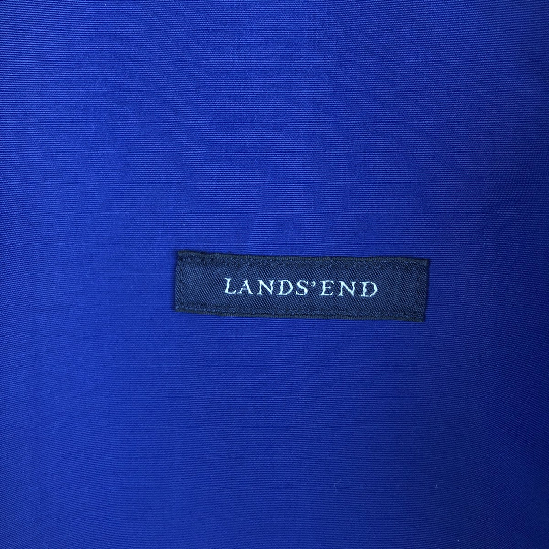 2000'S LANDS' END padded puffer jacket, men's size M Nylon Purple type blue-purple Vintage Second Hand