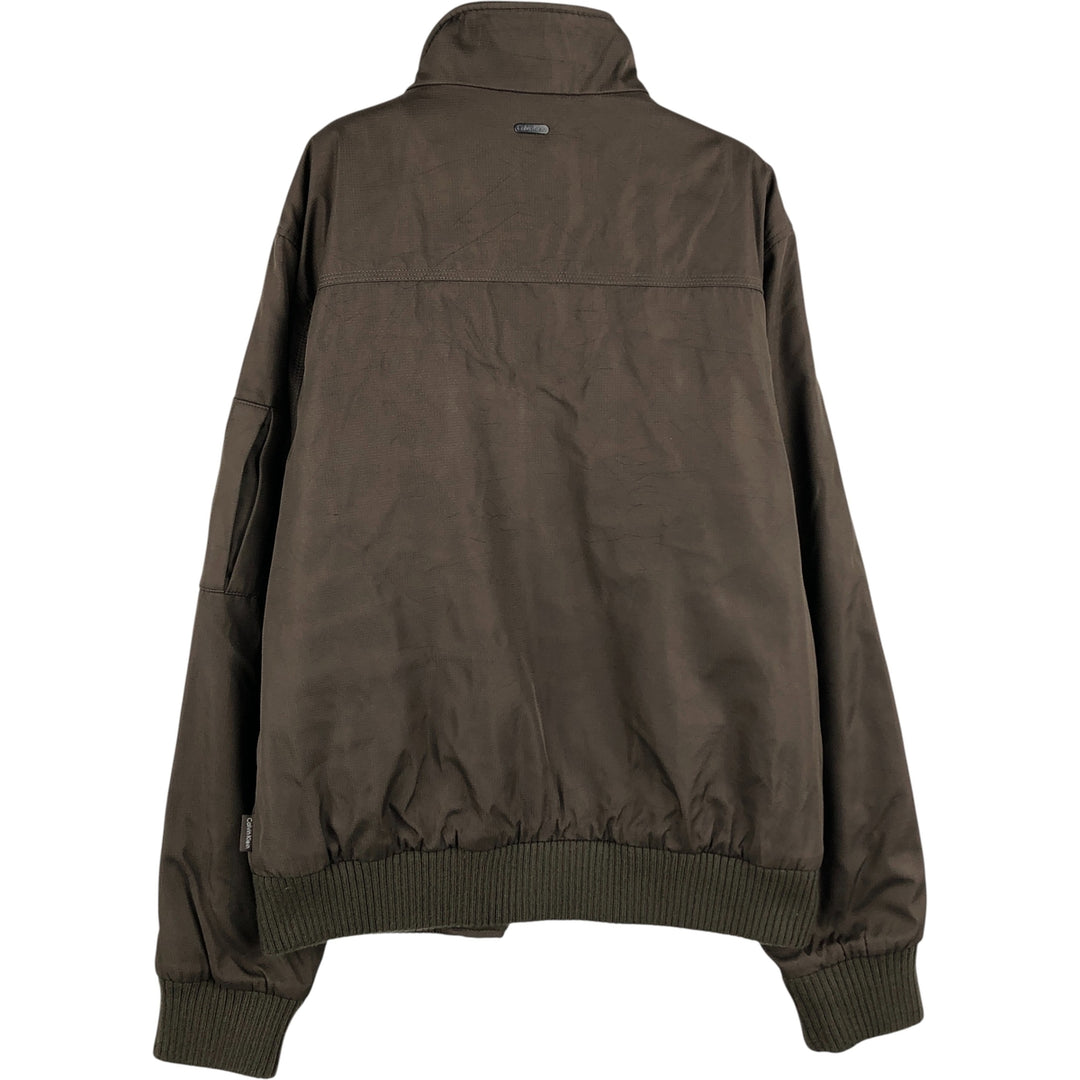 Calvin Klein Ripstop Padded Puffer Jacket, Men's Size Small polyester brown type Vintage Second Hand