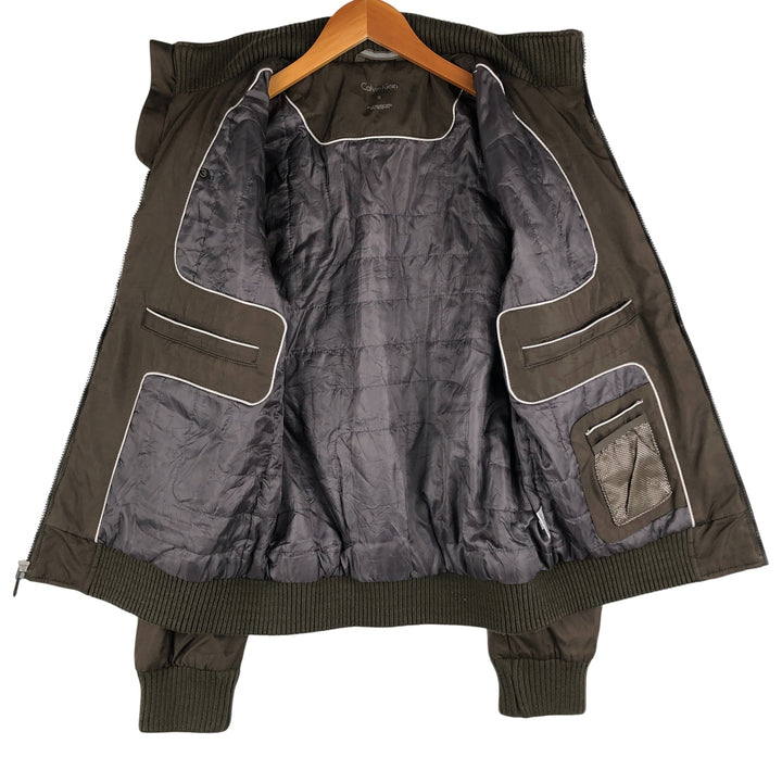Calvin Klein Ripstop Padded Puffer Jacket, Men's Size Small polyester brown type Vintage Second Hand