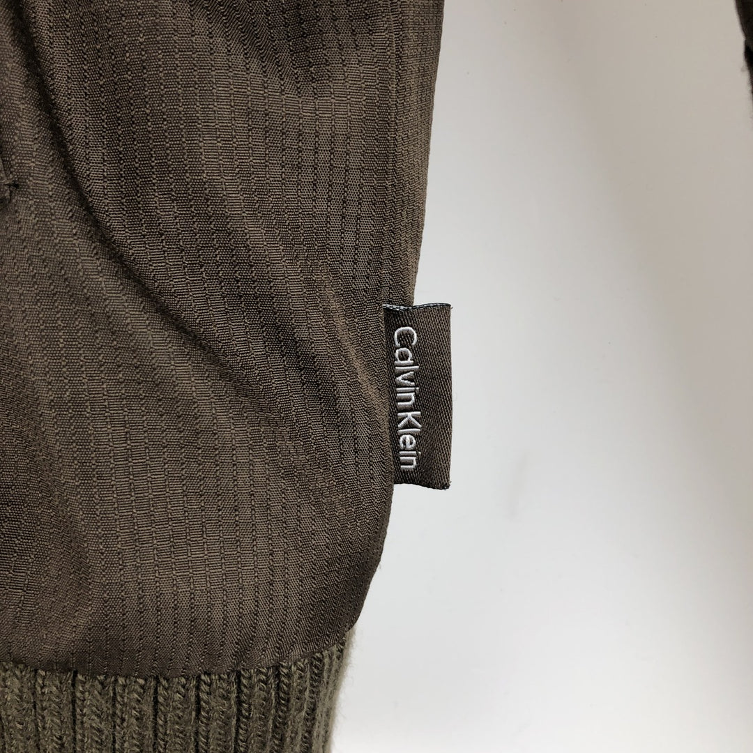 Calvin Klein Ripstop Padded Puffer Jacket, Men's Size Small polyester brown type Vintage Second Hand