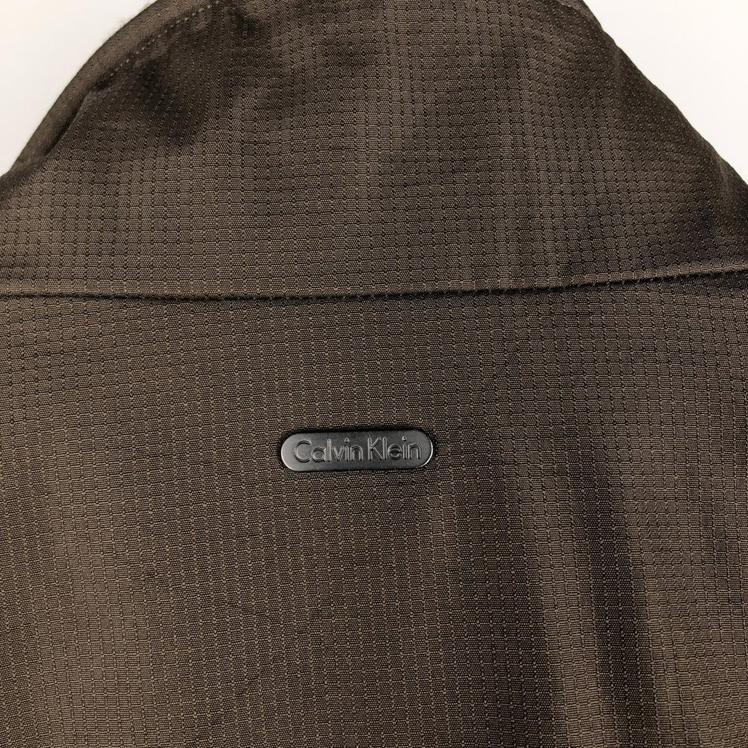 Calvin Klein Ripstop Padded Puffer Jacket, Men's Size Small polyester brown type Vintage Second Hand