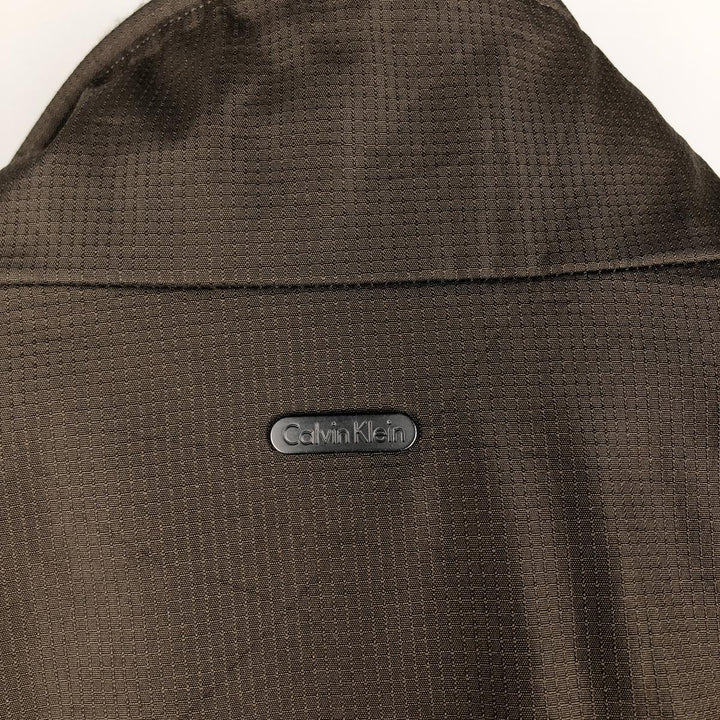 Calvin Klein Ripstop Padded Puffer Jacket, Men's Size Small polyester brown type Vintage Second Hand