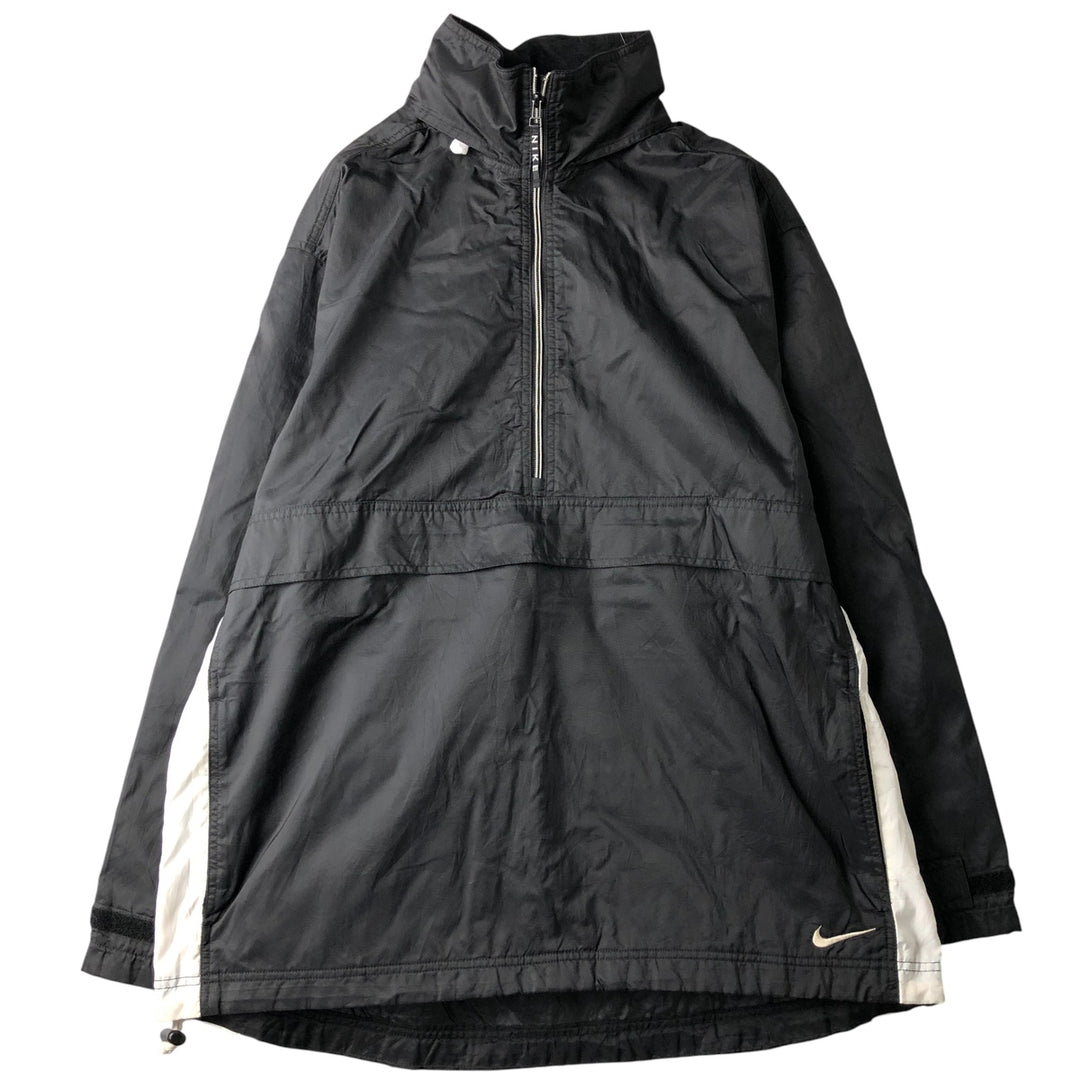 2000'S Nike Anorak Jacket, Men's Size L Nylon black type Vintage Second Hand