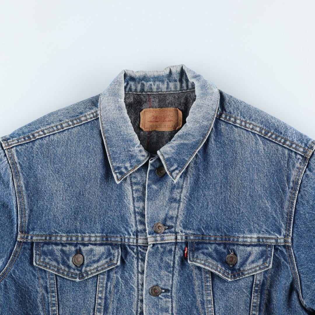 90'S Levi's 70506-0316 denim jacket, made in the USA, men's size M, vintage cotton blue type Vintage Second Hand