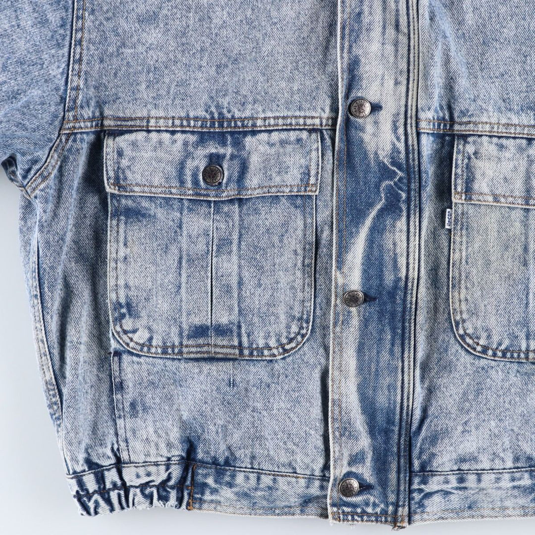 Vintage 1990'S Levi's 75074-0219 Chemical Wash Denim Jacket, Men's Size Medium cotton blue type Vintage Second Hand