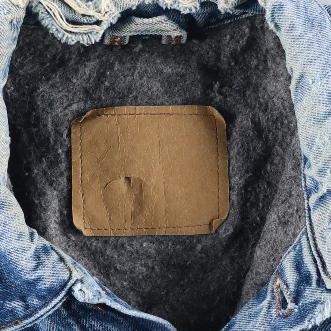 90'S Levi's denim jacket, denim jacket, men's size L, vintage unclear blue type Vintage Second Hand