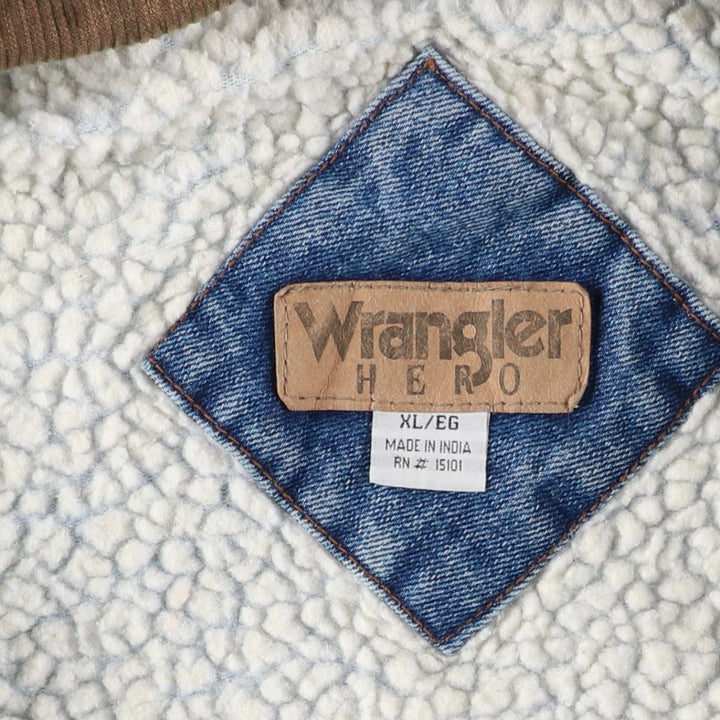 Vintage 90'S Wrangler HERO padded denim coveralls, men's size XL cotton blue type Vintage Second Hand