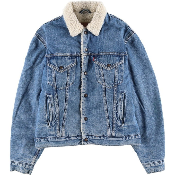 90'S Levi's 71500-0216 Denim Boa Jacket, Men's Size L, Vintage cotton blue type Vintage Second Hand