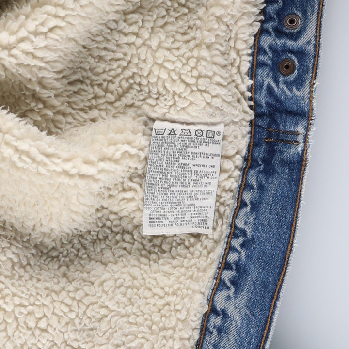 90'S Levi's 71500-0216 Denim Boa Jacket, Men's Size L, Vintage cotton blue type Vintage Second Hand