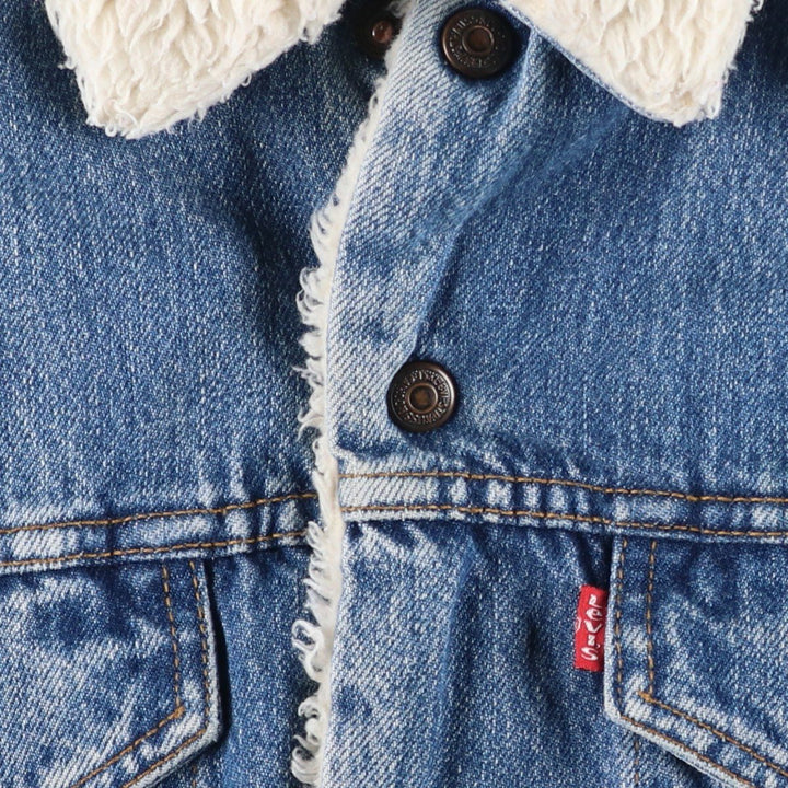 90'S Levi's 71500-0216 Denim Boa Jacket, Men's Size L, Vintage cotton blue type Vintage Second Hand
