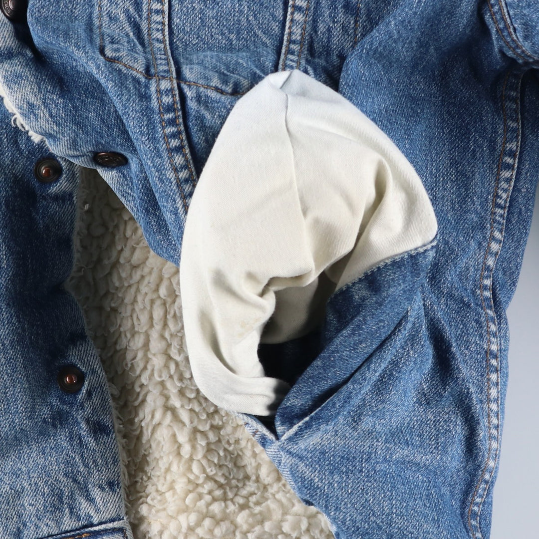 90'S Levi's 71500-0216 Denim Boa Jacket, Men's Size L, Vintage cotton blue type Vintage Second Hand