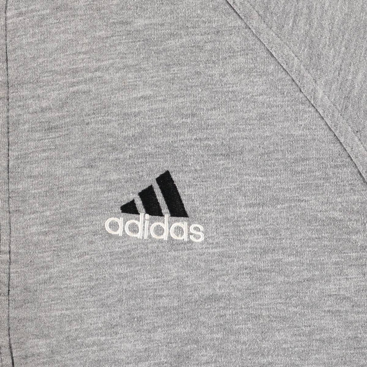 90s-00'S adidas reversible back logo padded hoodie/puffer jacket, men's size M unclear black type Vintage Second Hand