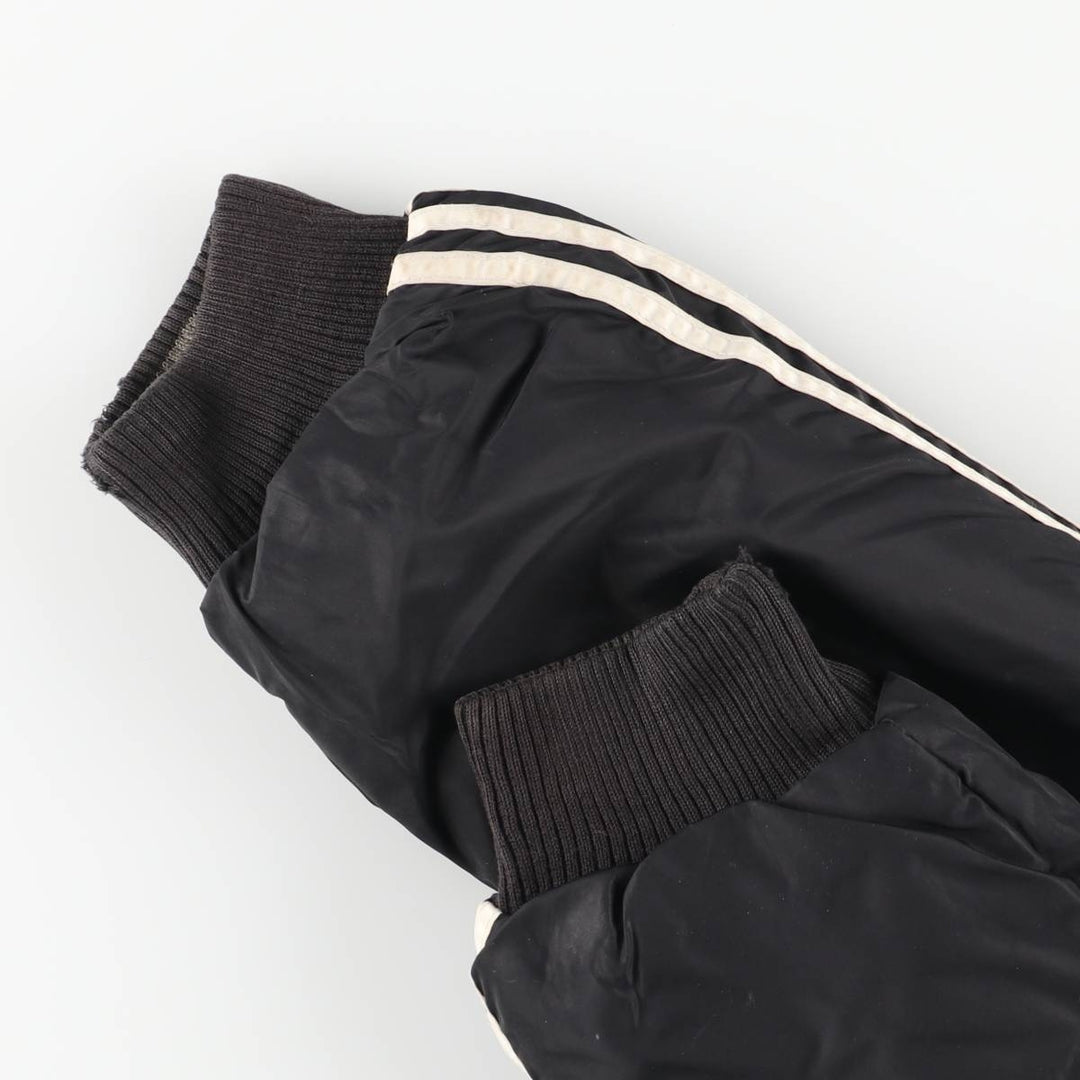 90s-00'S adidas reversible back logo padded hoodie/puffer jacket, men's size M unclear black type Vintage Second Hand
