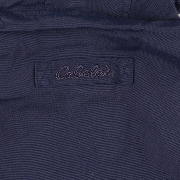 90s-00'S Cabelas Padded Parka Puffer Jacket Men's Size L Polyurethane Coated Nylon navy blue type Vintage Second Hand