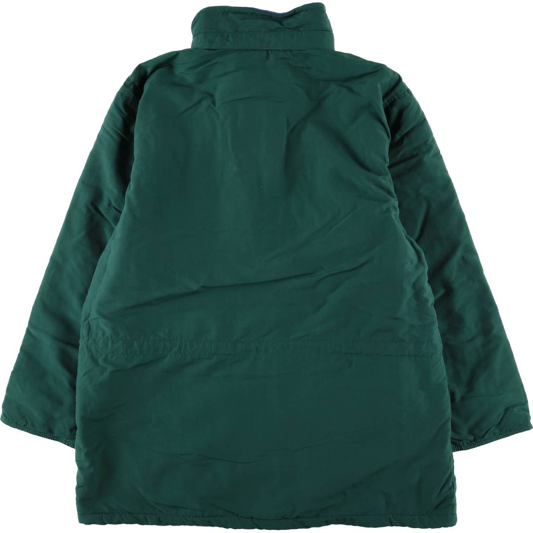 Vintage 80s-90'S Lands' End padded puffer jacket, made in the USA, size L, men's Nylon dark green Vintage Second Hand