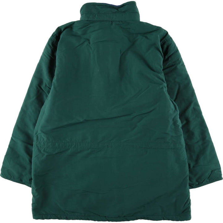 Vintage 80s-90'S Lands' End padded puffer jacket, made in the USA, size L, men's Nylon dark green Vintage Second Hand