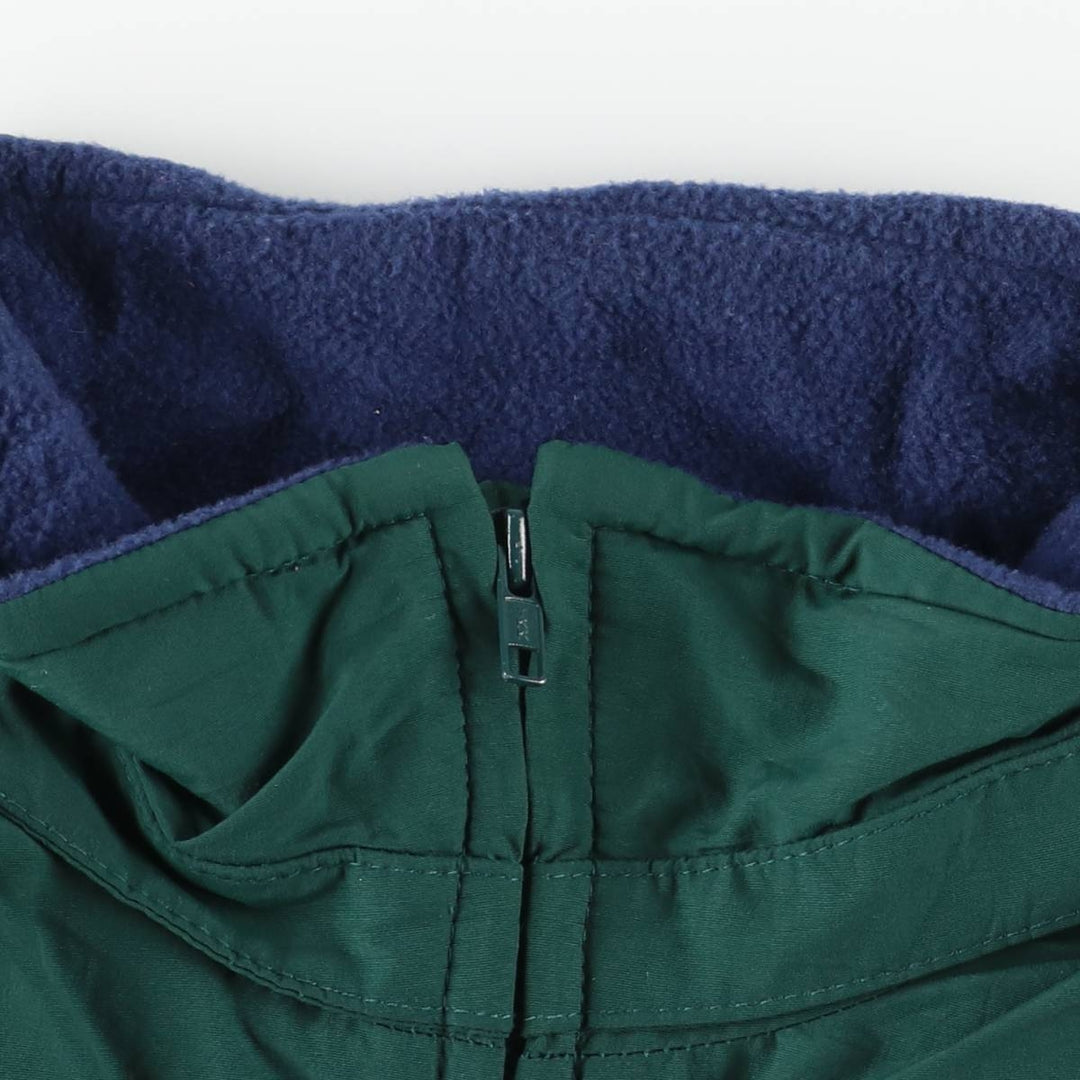 Vintage 80s-90'S Lands' End padded puffer jacket, made in the USA, size L, men's Nylon dark green Vintage Second Hand