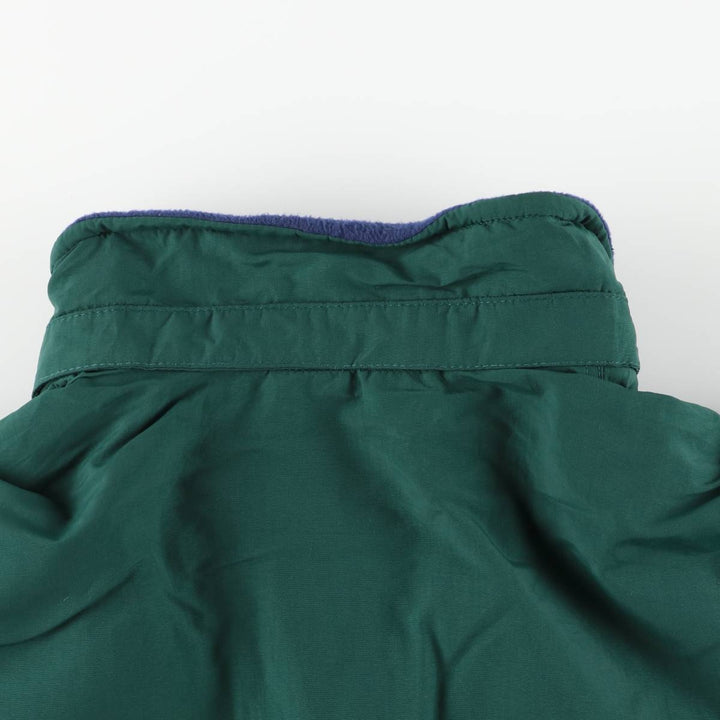 Vintage 80s-90'S Lands' End padded puffer jacket, made in the USA, size L, men's Nylon dark green Vintage Second Hand
