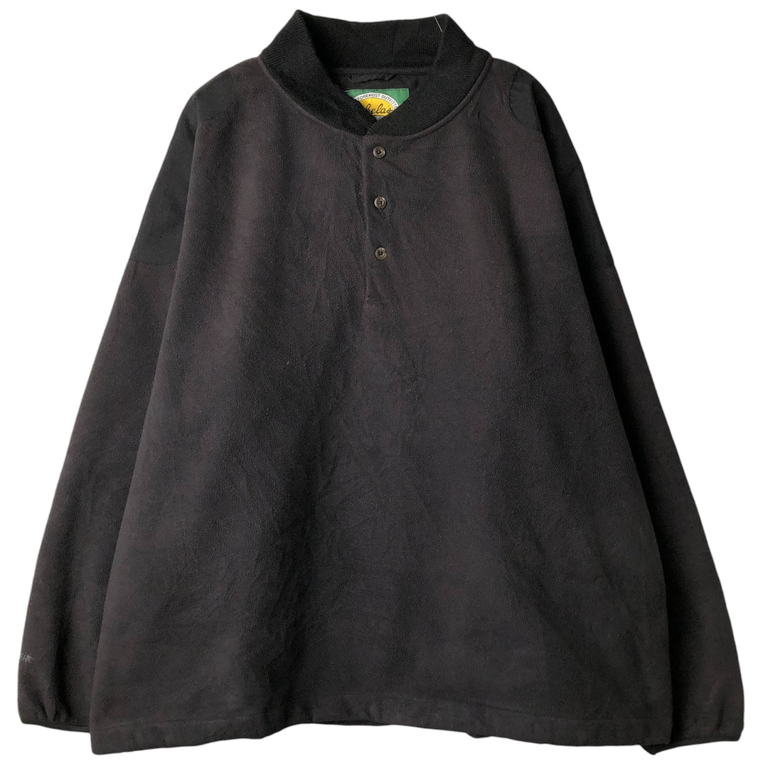 90s-00'S Cabelas Half Button Fleece Pullover, Men's XL polyester black type Vintage Second Hand