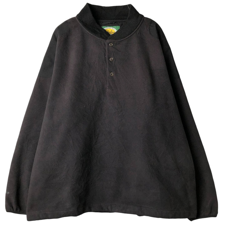90s-00'S Cabelas Half Button Fleece Pullover, Men's XL polyester black type Vintage Second Hand