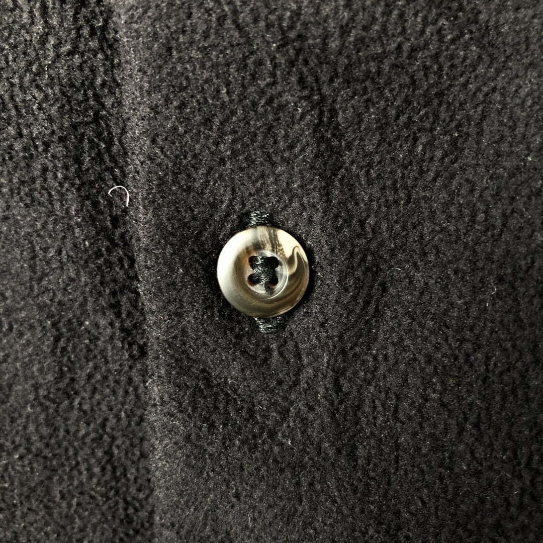 90s-00'S Cabelas Half Button Fleece Pullover, Men's XL polyester black type Vintage Second Hand