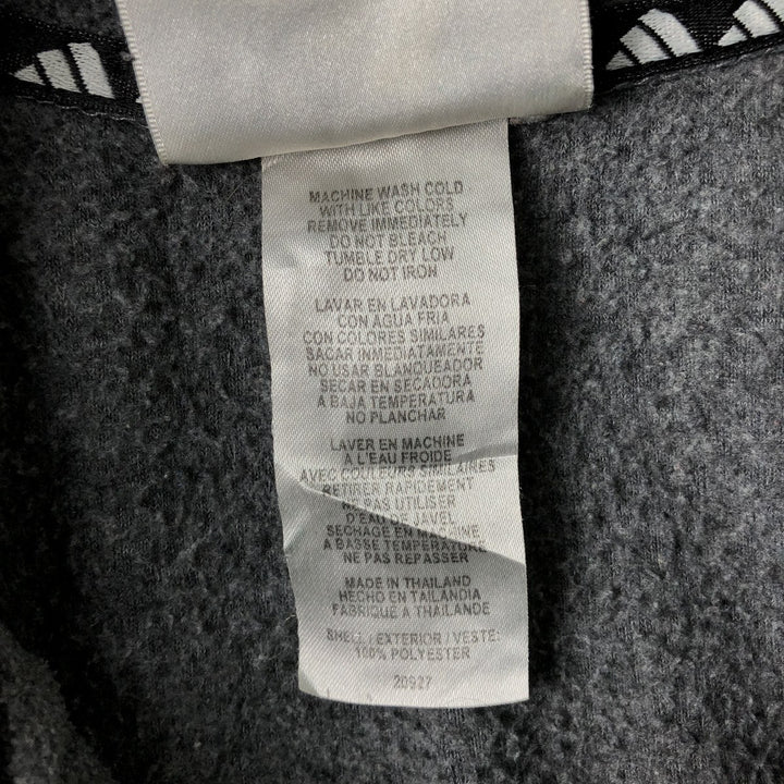 90s-00'S Adidas Half-Zip Fleece Pullover, Men's Size L polyester gray type Vintage Second Hand