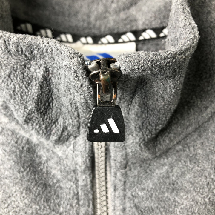 90s-00'S Adidas Half-Zip Fleece Pullover, Men's Size L polyester gray type Vintage Second Hand