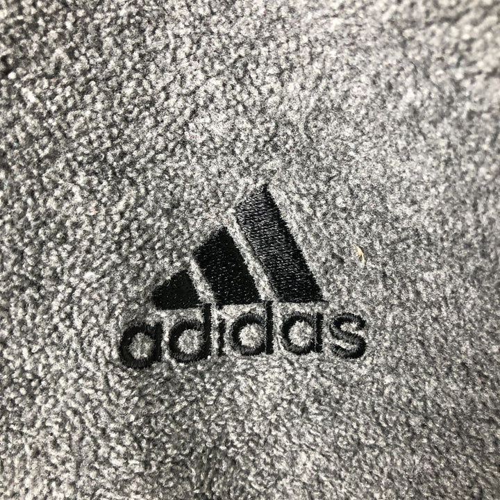 90s-00'S Adidas Half-Zip Fleece Pullover, Men's Size L polyester gray type Vintage Second Hand