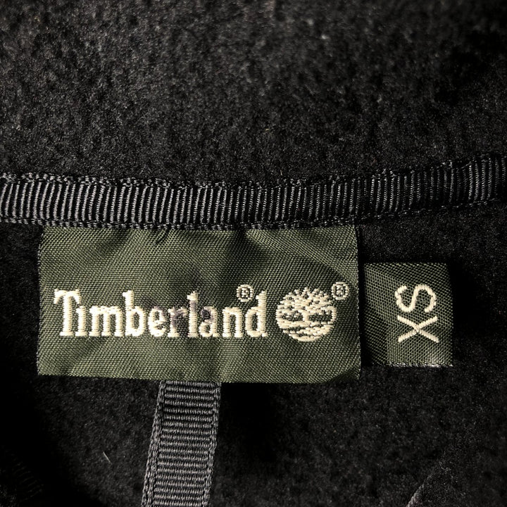 90s-00'S Timberland Half-Snap Fleece Pullover, Made in Canada, Men's XS polyester black type Vintage Second Hand