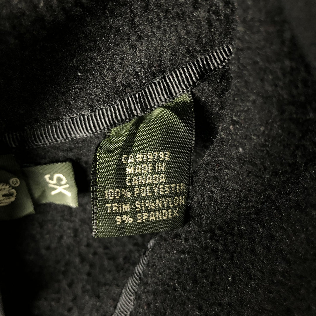 90s-00'S Timberland Half-Snap Fleece Pullover, Made in Canada, Men's XS polyester black type Vintage Second Hand