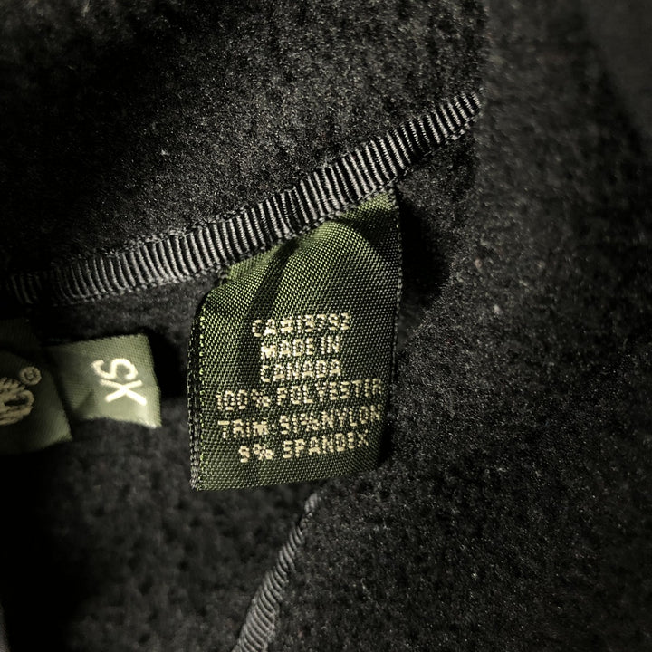 90s-00'S Timberland Half-Snap Fleece Pullover, Made in Canada, Men's XS polyester black type Vintage Second Hand