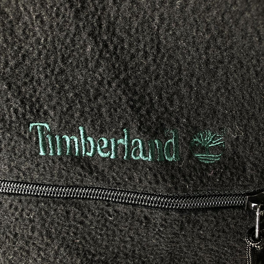 90s-00'S Timberland Half-Snap Fleece Pullover, Made in Canada, Men's XS polyester black type Vintage Second Hand