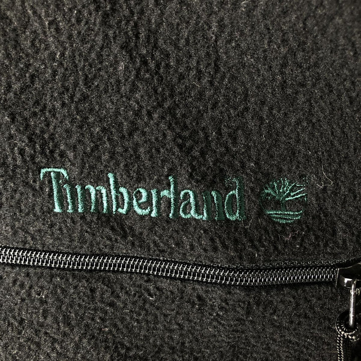 90s-00'S Timberland Half-Snap Fleece Pullover, Made in Canada, Men's XS polyester black type Vintage Second Hand