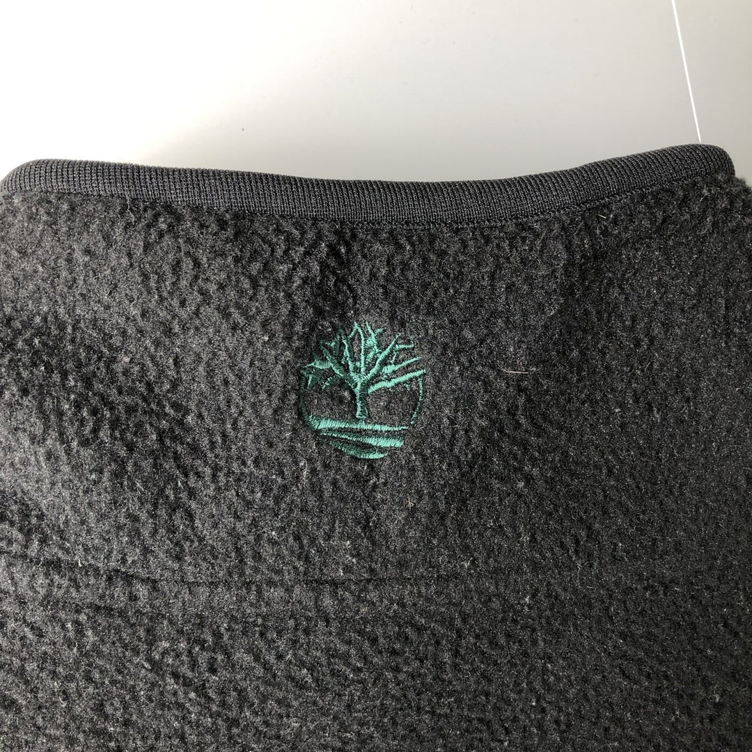 90s-00'S Timberland Half-Snap Fleece Pullover, Made in Canada, Men's XS polyester black type Vintage Second Hand